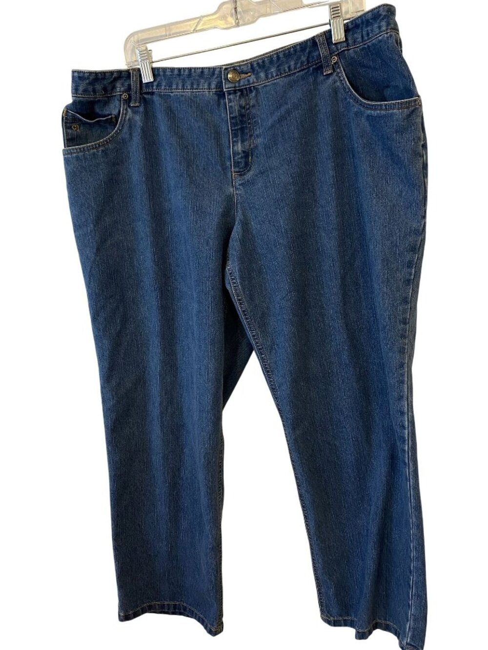 CJ Banks Womens 20W Petite Ankle Jeans Classic Fit Denim Plus Size Casual